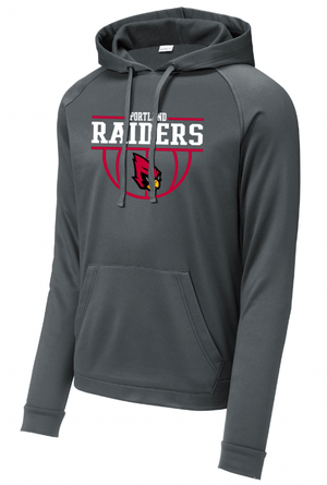Custom Printed Apparel | Portland Basketball 2025 | Adult Unisex Performance Fleece Hoodie "Front Design" (Black/Grey) - Portland Basketball 25 - 18738