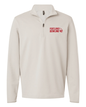Custom Printed Apparel | Portland Bowling - Adult Unisex 1/4 Zip Pullover (Black/Smoke) - Portland Bowling - 18637