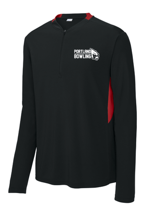 Custom Printed Apparel | Portland Bowling - Adult Unisex Colorblock Performance 1/4 Zip - Portland Bowling - 18637