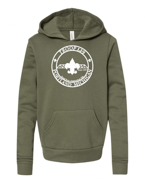 Custom Apparel - Screen Printing - Portland Boy Scouts - Youth Sponge Fleece Hoodie - Fall Portland Boy Scouts - 16577