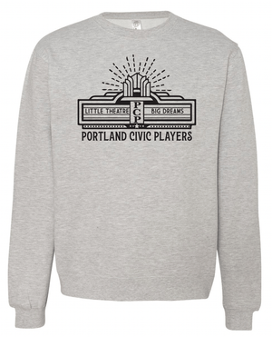 Custom Apparel - Screen Printing - Portland Civic Players Crewneck Sweatshirt - PCP - 14394