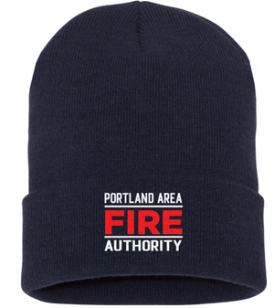 Custom Apparel - Screen Printing - Portland Fire Dept 2024 - Cuffed Beanie Navy - Portland Fire Dept - 16390