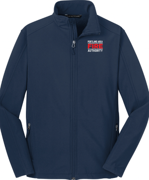 Custom Apparel - Screen Printing - Portland Fire Dept - Core Soft Shell Jacket Navy - Portland Fire Dept - 16390