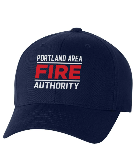 Custom Apparel - Screen Printing - Portland Fire Dept - Cotton Blend Cap Navy - Portland Fire Dept - 16390