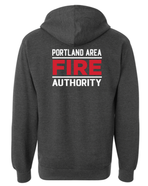 Custom Apparel - Screen Printing - Portland Fire Dept - Midweight Hooded Sweatshirt Navy - Portland Fire Dept - 16390