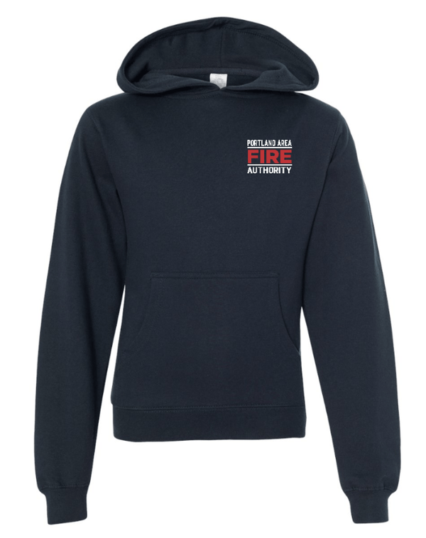 Custom Apparel - Screen Printing - Portland Fire Dept - Youth Midweight Hooded Sweatshirt - Portland Fire Dept - 16390