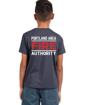 Custom Apparel - Screen Printing - Portland Fire Dept - Youth T-Shirt Navy - Portland Fire Dept - 16390