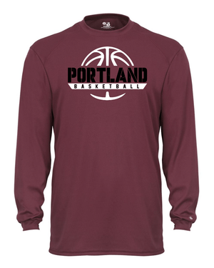 Custom Apparel - Screen Printing - Portland Girls Basketball - Adult Unisex Long Sleeve - Fabricated Customs