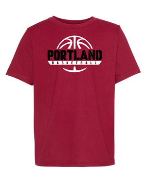 Custom Apparel - Screen Printing - Portland Girls Basketball - Youth Cotton T-Shirt - Portland Girls Basketball - 15040