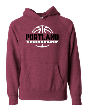 Custom Apparel - Screen Printing - Portland Girls Basketball - Youth Lightweight Hoodie - Portland Girls Basketball - 15040