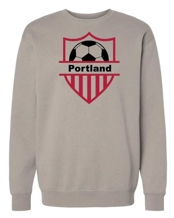 Custom Apparel - Screen Printing - Portland Girls Soccer - Adult Heavyweight Crewneck Sweatshirt - Portland Girls Soccer - 17413