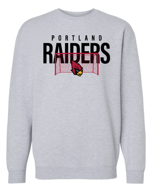 Custom Apparel - Screen Printing - Portland Girls Soccer - Adult Heavyweight Crewneck Sweatshirt (Raiders Design) - Portland Girls Soccer - 17413