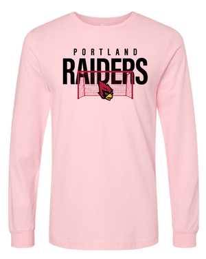 Custom Apparel - Screen Printing - Portland Girls Soccer - Adult Unisex Long Sleeve Tee (Raiders Design) - Portland Girls Soccer - 17413