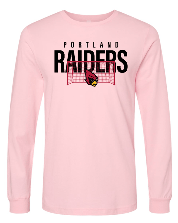 Custom Apparel - Screen Printing - Portland Girls Soccer - Adult Unisex Long Sleeve Tee (Raiders Design) - Portland Girls Soccer - 17413