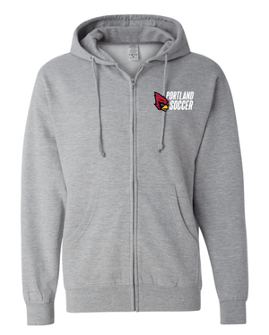 Custom Apparel - Screen Printing - Portland Girls Soccer - Midweight Full Zip Hoodie - Portland Girls Soccer - 17413