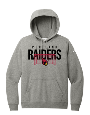 Custom Apparel - Screen Printing - Portland Girls Soccer - Nike Women's Fleece Pullover Hoodie (Raiders Design) - Portland Girls Soccer - 17413