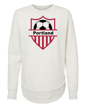Custom Apparel - Screen Printing - Portland Girls Soccer - Women's Weekend Fleece Crewneck - Portland Girls Soccer - 17413