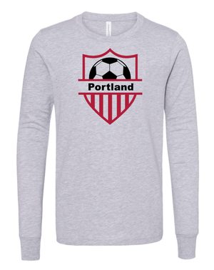 Custom Apparel - Screen Printing - Portland Girls Soccer - Youth Long Sleeve T-Shirt - Portland Girls Soccer - 17413