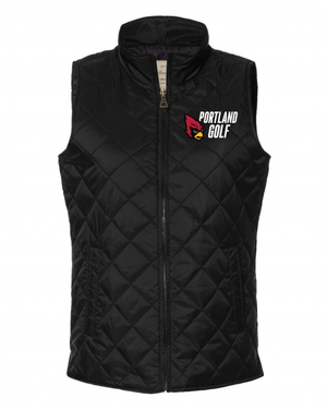 Custom Apparel - Screen Printing - Portland Golf - Woman's Diamond Quilted Vest - Portland Golf - 15549
