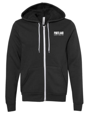 Custom Apparel - Screen Printing - Portland HS Cross Country - Adult Fleece Full Zip Hoodie - Portland XC Team - 16400