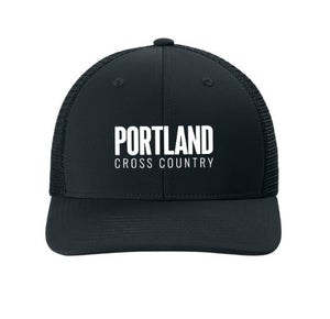 Custom Apparel - Screen Printing - Portland HS Cross Country - Club Trucker Cap Black - Portland XC Team - 16400