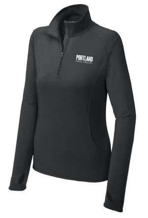 Custom Apparel - Screen Printing - Portland HS Cross Country - Women's Sport Stretch 1/4 Zip Pullover - Portland XC Team - 16400