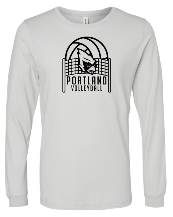 Custom Apparel - Screen Printing - Portland HS Volleyball - Adult Unisex Long Sleeve T-Shirt - PHS Volleyball Spirit Store - 16450