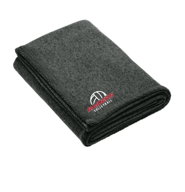 Custom Apparel - Screen Printing - Portland HS Volleyball - Sweater Fleece Blanket Dk Grey - PHS Volleyball Spirit Store - 16450