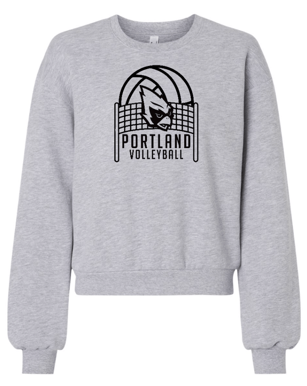 Custom Apparel - Screen Printing - Portland HS Volleyball - Women's Fleece Crewneck Sweatshirt - PHS Volleyball Spirit Store - 16450