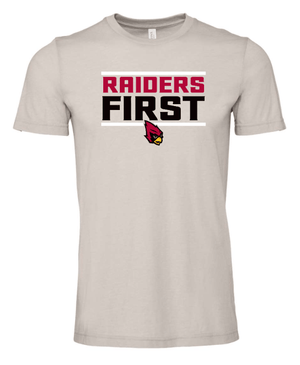 Custom Apparel - Screen Printing - Portland Middle School - Back to School - Adult Grey Raiders First Short Sleeve T-Shirt - Portland Middle School - Back to School - 16341