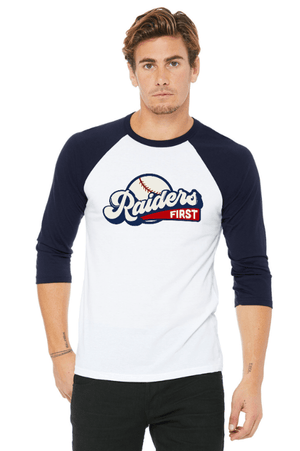 Custom Apparel - Screen Printing - Portland Middle School - Back to School - Adult Quarter Sleeve Baseball T-Shirt - Portland Middle School - Back to School - 16341