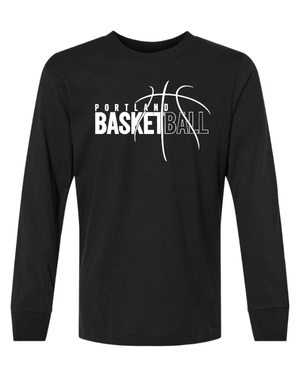 Custom Apparel - Screen Printing - Portland Middle School Basketball - Youth Long Sleeve T-Shirt - Portland Middle School Basketball - 17186