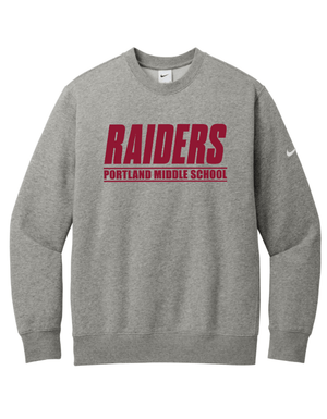 Custom Printed Apparel | Portland MS Back to School 25/26 - Nike Fleece Crewneck - Portland MS BTS - 18203