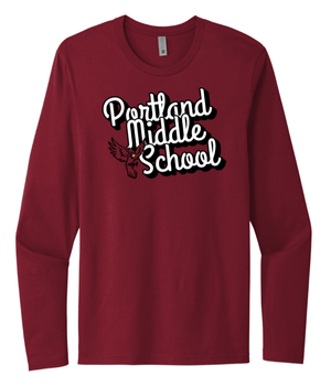 Custom Printed Apparel | Portland MS Back to School 25/26 - Unisex Cotton Long Sleeve T-Shirt - Portland MS BTS - 18203