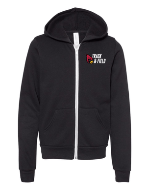 Custom Apparel - Screen Printing - Portland MS Track and Field 2025 - Youth Fleece Full Zip Hoodie - Portland MS Track and Field 2025 - 17337