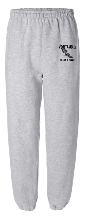 Custom Apparel - Screen Printing - Portland MS Track and Field - Adult Unisex Grey Sweatpants - Portland MS Track and Field - 15456