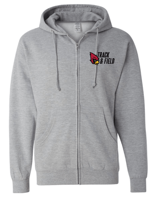 Custom Apparel - Screen Printing - Portland MS Track and Field - Adult Unisex Zip - Up Sweatshirt - Portland MS Track and Field - 15456