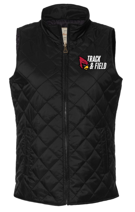 Custom Apparel - Screen Printing - Portland MS Track and Field - Women's Fit Quilted Vest - Portland MS Track and Field - 15456