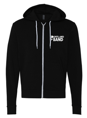 Custom Printed Apparel | Portland Music Fall 2025 - Adult Black Full Zip Hoodie (MULTIPLE DESIGN OPTIONS) - Portland Music F25 - 18404