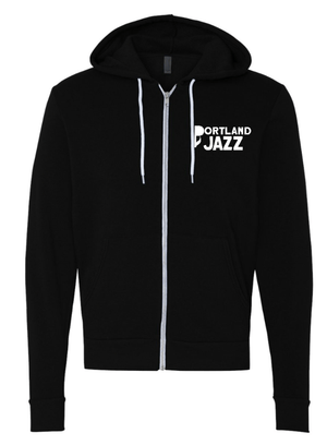 Custom Printed Apparel | Portland Music Fall 2025 - Adult Black Full Zip Hoodie (MULTIPLE DESIGN OPTIONS) - Portland Music F25 - 18404
