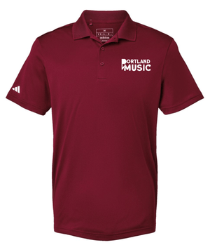 Custom Printed Apparel | Portland Music Fall 2025 - Adult Burgundy Performance Polo (MULTIPLE DESIGN OPTIONS) - Portland Music F25 - 18404