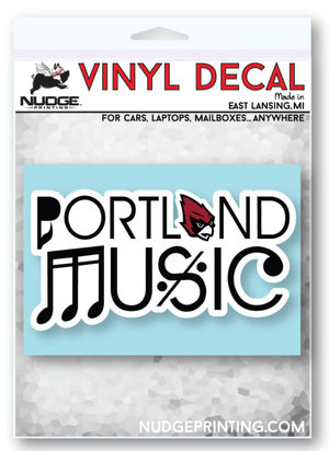 Custom Printed Apparel | Portland Music Fall 2025 - Car Decal Portland Music Design - Portland Music F25 - 18404
