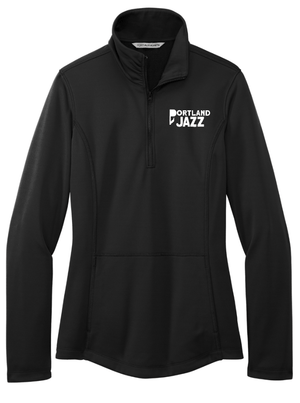 Custom Printed Apparel | Portland Music Fall 2025 - Women's Black Quarter Zip (MULTIPLE DESIGN OPTIONS) - Portland Music F25 - 18404