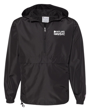 Custom Apparel - Screen Printing - Portland Music - Packable 1/4 Zip Hooded Jacket - Portland Music 2024 - 16689