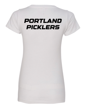 Custom Apparel - Screen Printing - Portland Picklers - Women's V - Neck Shirt - Portland Picklers