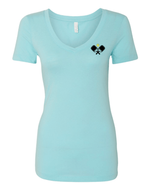 Custom Apparel - Screen Printing - Portland Picklers - Women's V - Neck Shirt - Portland Picklers