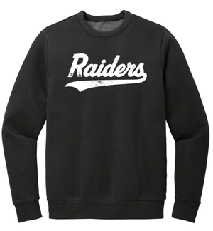 Custom Printed Apparel | Portland PTO | Adult Unisex Black Crewneck "Raider Swoosh Design" - Portland PTO 25 - 18627