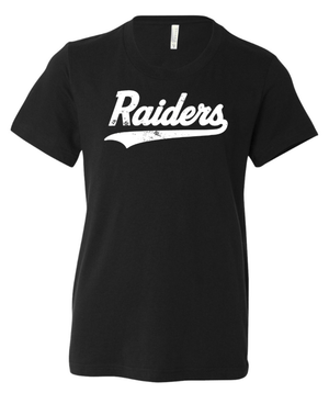 Custom Printed Apparel | Portland PTO | Youth Black T-Shirt "Raider Swoosh Design" - Portland PTO 25 - 18627