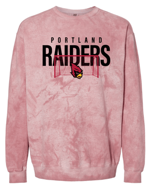 Custom Apparel - Screen Printing - Portland Soccer 2024 - Adult Colorblast Crewneck Sweatshirt Pink/Grey - Portland Soccer 2024 - 16360