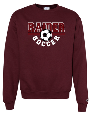Custom Apparel - Screen Printing - Portland Soccer 2024 - Adult Crewneck Sweatshirt Maroon/Dk Grey/Light Grey - Portland Soccer 2024 - 16360